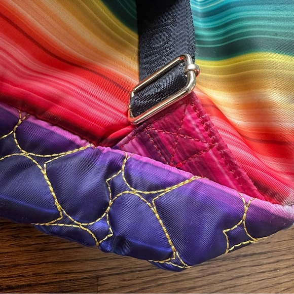 Betsy Johnson rainbow quilted backpack - Picture 12 of 17